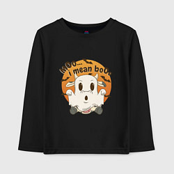 Лонгслив хлопковый детский Halloween Cow, цвет: черный