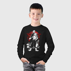 Лонгслив хлопковый детский Майки и Дракен, цвет: черный — фото 2
