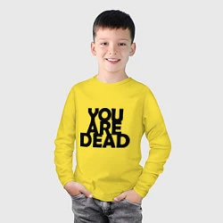 Лонгслив хлопковый детский DayZ: You are Dead, цвет: желтый — фото 2