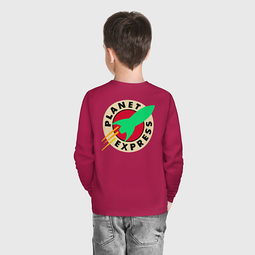 Детский лонгслив Футурама - Межпланетный экспресс / Маджента – фото 4