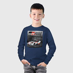 Лонгслив хлопковый детский Toyota Gazoo Racing Team, цвет: тёмно-синий — фото 2