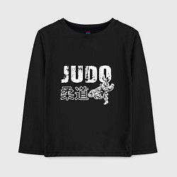 Лонгслив хлопковый детский Style Judo, цвет: черный