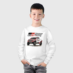 Лонгслив хлопковый детский Toyota Gazoo Racing Team, Finland Motorsport, цвет: белый — фото 2