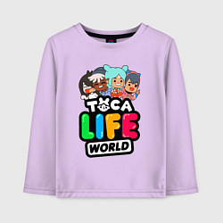 Лонгслив хлопковый детский TOCA LIFE WORLD ТОКА ЛАЙФ ВОРЛД ПЕРСОНАЖИ, цвет: лаванда