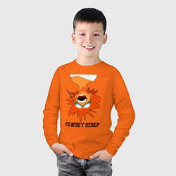 Лонгслив хлопковый детский Edward Net, цвет: оранжевый — фото 2