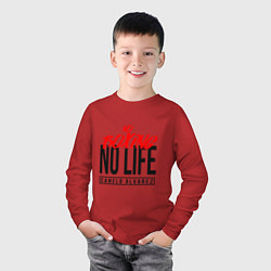 Лонгслив хлопковый детский No boxing No Life, цвет: красный — фото 2