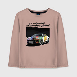 Лонгслив хлопковый детский Lamborghini Urus - это очень круто!, цвет: пыльно-розовый