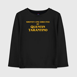 Лонгслив хлопковый детский Directed by Quentin Tarantino, цвет: черный