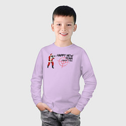 Лонгслив хлопковый детский Дед Counter Strike, цвет: лаванда — фото 2