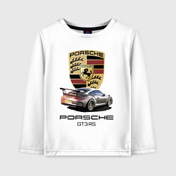 Лонгслив хлопковый детский Porsche GT 3 RS Motorsport, цвет: белый