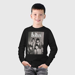 Лонгслив хлопковый детский Легендарные музыканты, цвет: черный — фото 2