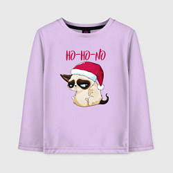 Лонгслив хлопковый детский Ugly cat Ho-Ho-No, цвет: лаванда