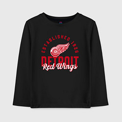 Лонгслив хлопковый детский Detroit Red Wings Детройт Ред Вингз, цвет: черный