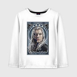 Лонгслив хлопковый детский ВЕДЬМАК НЕТФЛИКС, цвет: белый