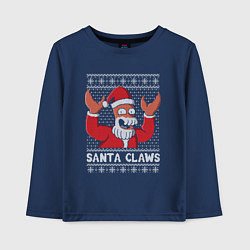 Лонгслив хлопковый детский ЗОЙДБЕРГ КЛАУС, SANTA CLAWS ФУТУРАМА, цвет: тёмно-синий