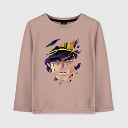 Лонгслив хлопковый детский JOJOS BIZARRE ADVENTURE, ГЛАВНЫЙ ГЕРОЙ, цвет: пыльно-розовый