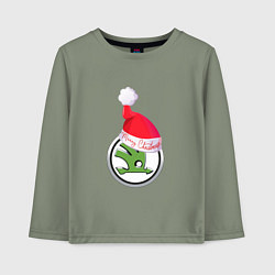 Лонгслив хлопковый детский Skoda Merry Christmas, цвет: авокадо