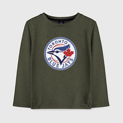 Лонгслив хлопковый детский Toronto Blue Jays, цвет: меланж-хаки