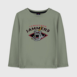 Лонгслив хлопковый детский Jamestown Jammers - baseball team, цвет: авокадо