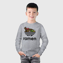 Лонгслив хлопковый детский Лапша Рамен Ramen, цвет: меланж — фото 2