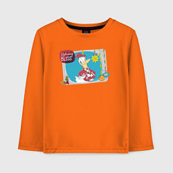 Лонгслив хлопковый детский Donald Duck Holiday, цвет: оранжевый