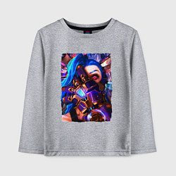 Детский лонгслив ARCANE LOL JINX FACE LEAGUE OF LEGENDS