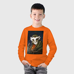 Лонгслив хлопковый детский Аркейн Экко, цвет: оранжевый — фото 2