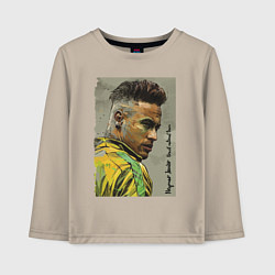 Лонгслив хлопковый детский Neymar Junior - Brazil national team, цвет: миндальный