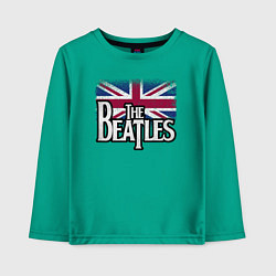 Лонгслив хлопковый детский The Beatles Great Britain Битлз, цвет: зеленый