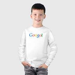 Лонгслив хлопковый детский Гоголь Googol, цвет: белый — фото 2