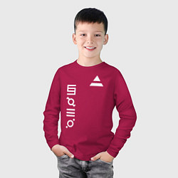Лонгслив хлопковый детский 30 секунд до марса лого, цвет: маджента — фото 2