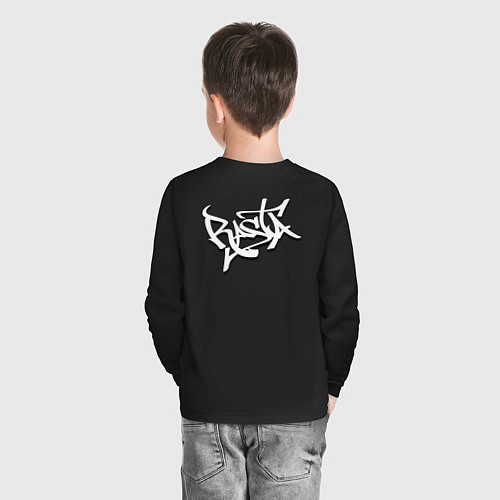 Детский лонгслив Rasta lioN / Черный – фото 4