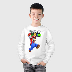 Лонгслив хлопковый детский Nintendo Mario, цвет: белый — фото 2
