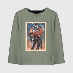 Лонгслив хлопковый детский Yoru art, цвет: авокадо
