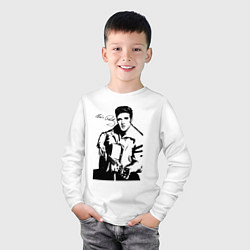 Лонгслив хлопковый детский Elvis, цвет: белый — фото 2