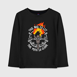Лонгслив хлопковый детский Darkest Dungeon - the way is lit, цвет: черный