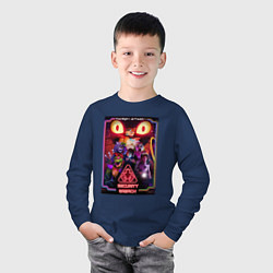 Лонгслив хлопковый детский Five Nights at Freddys 5 poster, цвет: тёмно-синий — фото 2
