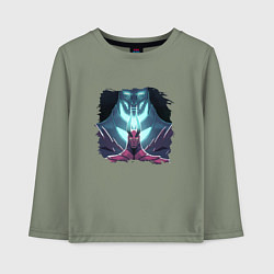 Лонгслив хлопковый детский Террорблэйд арт, цвет: авокадо