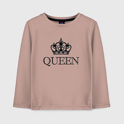 Лонгслив хлопковый детский QUEEN ПАРНЫЕ Королева, цвет: пыльно-розовый