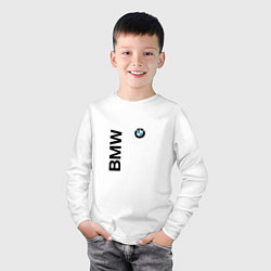 Лонгслив хлопковый детский BMW ато супер, цвет: белый — фото 2
