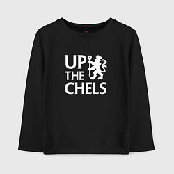 Лонгслив хлопковый детский UP THE CHELS, Челси, Chelsea, цвет: черный