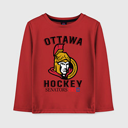 Лонгслив хлопковый детский OTTAWA SENATORS ОТТАВА СЕНАТОРЗ, цвет: красный