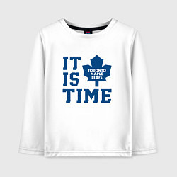 Лонгслив хлопковый детский It is Toronto Maple Leafs Time, Торонто Мейпл Лифс, цвет: белый
