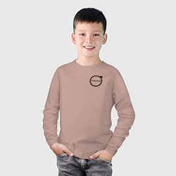 Лонгслив хлопковый детский VOLVO чёрный логотип, цвет: пыльно-розовый — фото 2