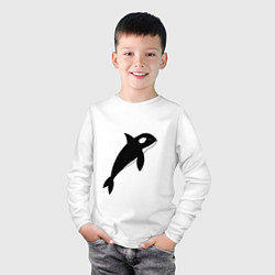 Лонгслив хлопковый детский Косаточка, цвет: белый — фото 2