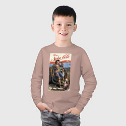 Лонгслив хлопковый детский Nuka Cola - raid your first!, цвет: пыльно-розовый — фото 2