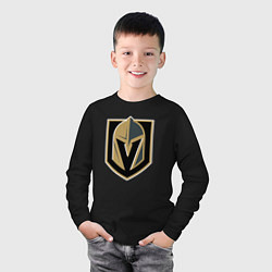 Лонгслив хлопковый детский Vegas Golden Knights , Вегас Голден Найтс, цвет: черный — фото 2