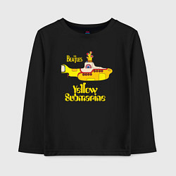 Лонгслив хлопковый детский On a Yellow Submarine, цвет: черный