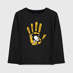 Лонгслив хлопковый детский Pittsburgh Penguins Питтсбург Пингвинз Кубок Стэнл, цвет: черный