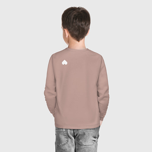 Детский лонгслив Душа Монстра / Пыльно-розовый – фото 4